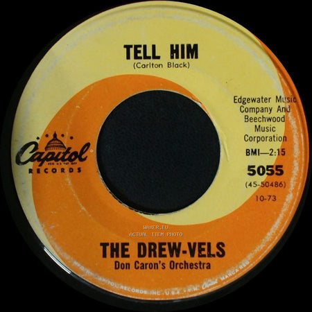 The Drew-Vels - Just Because / Tell Him side B