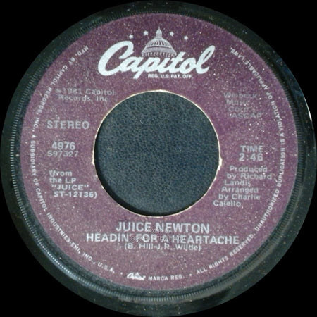 Juice Newton - Headin' For A Heartache / Angel Of The Morning side A