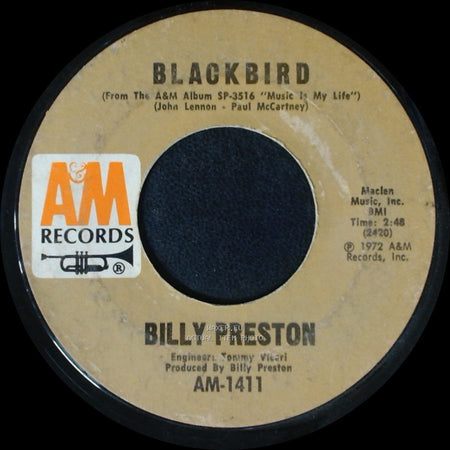 Billy Preston - Will It Go Round In Circles / Blackbird side B