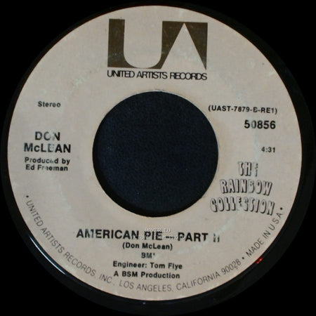 Don Mclean - American Pie - Part Ii / American Pie - Part I side A