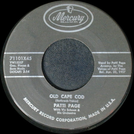 Patti Page - Old Cape Cod / Wondering side A
