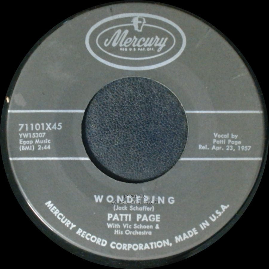 Patti Page - Old Cape Cod / Wondering side B