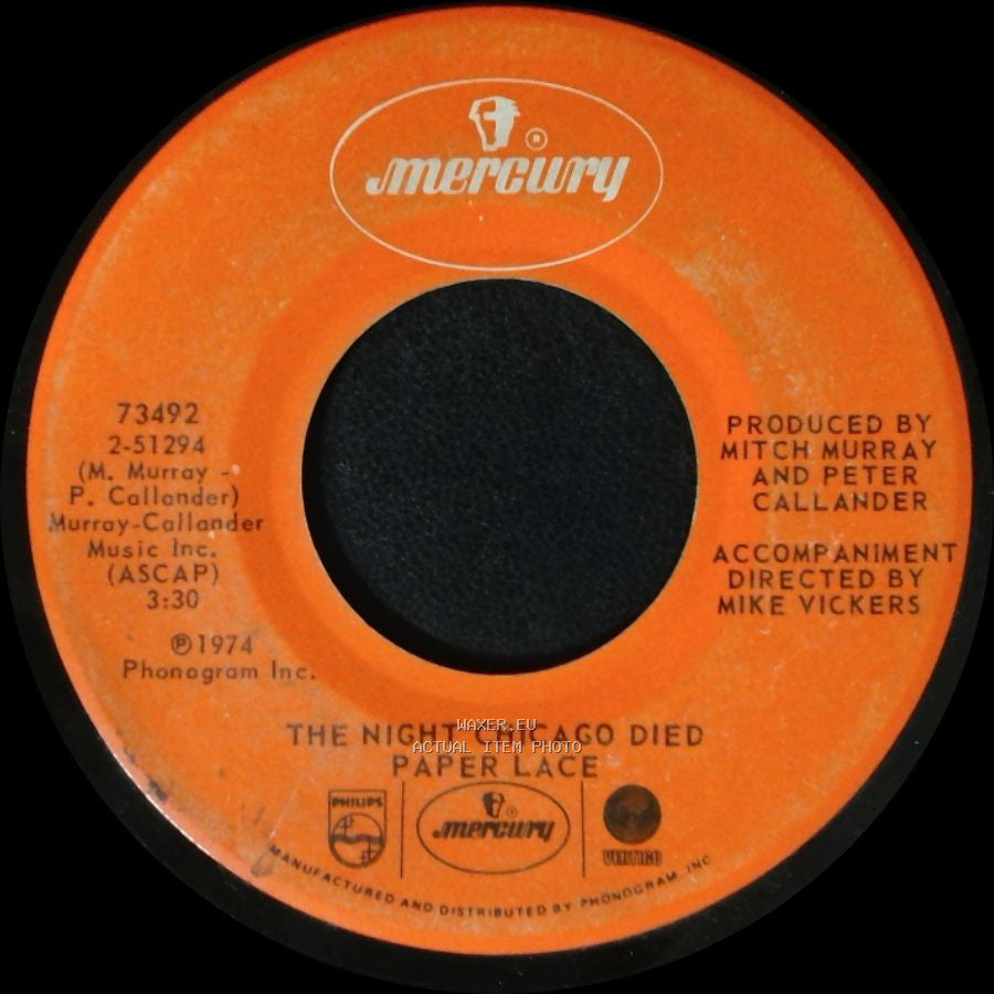 Paper Lace - Can You Get It When You Want It / The Night Chicago Died side B