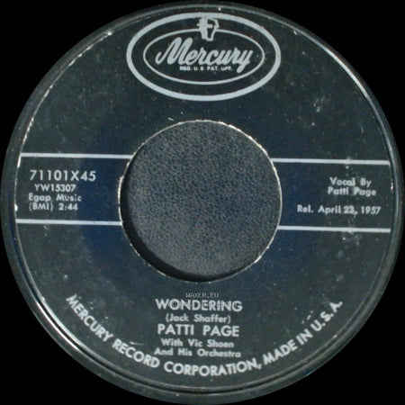 Patti Page - Old Cape Cod / Wondering side A