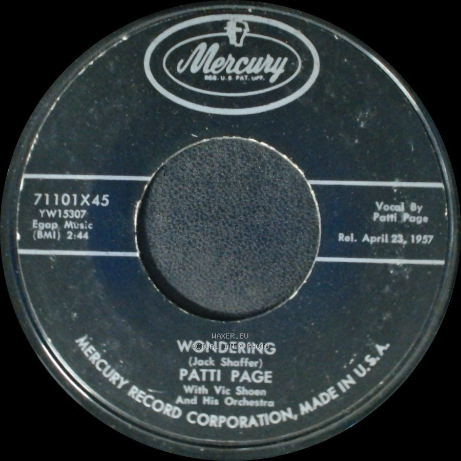 Patti Page - Old Cape Cod / Wondering side A