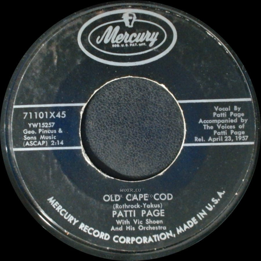 Patti Page - Old Cape Cod / Wondering side B