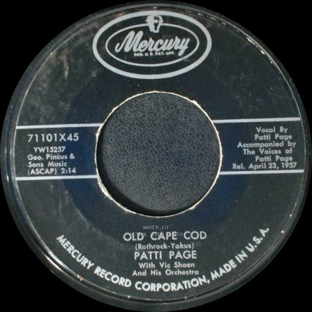 Patti Page - Old Cape Cod / Wondering side B