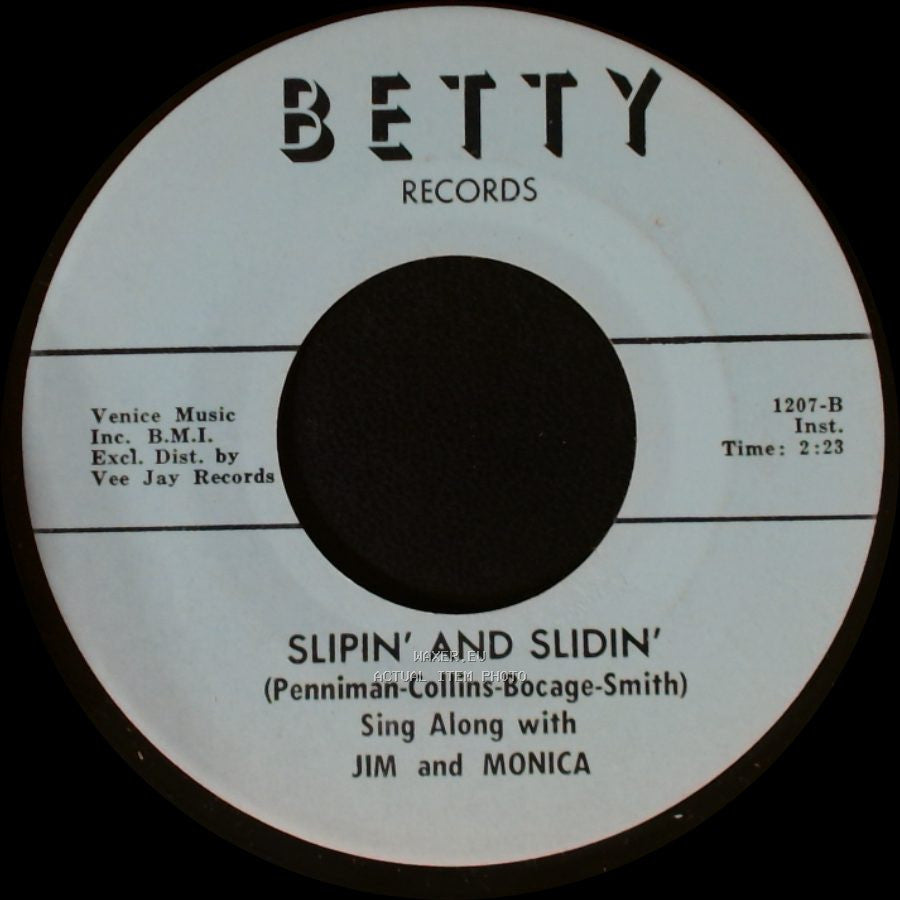 Jim And Monica - Slipin' And Slidin' / Slipin' And Slidin' side A