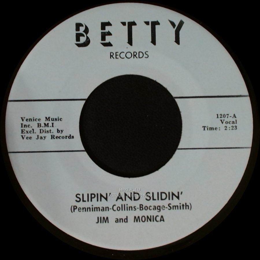 Jim And Monica - Slipin' And Slidin' / Slipin' And Slidin' side B