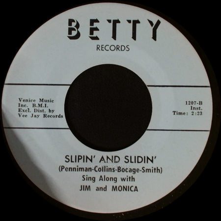 Jim And Monica - Slipin' And Slidin' / Slipin' And Slidin' side B