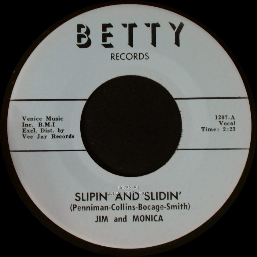 Jim And Monica - Slipin' And Slidin' / Slipin' And Slidin' side B
