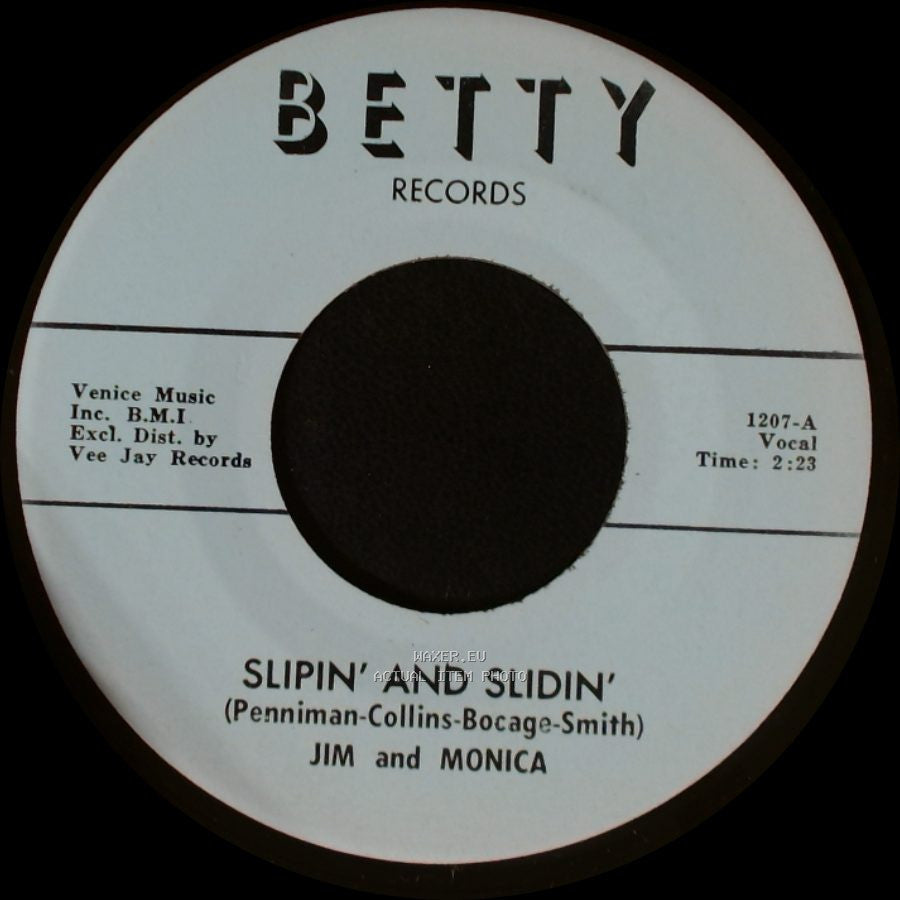 Jim And Monica - Slipin' And Slidin' / Slipin' And Slidin' side A