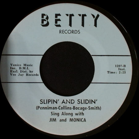 Jim And Monica - Slipin' And Slidin' / Slipin' And Slidin' side B