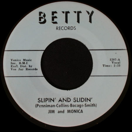 Jim And Monica - Slipin' And Slidin' / Slipin' And Slidin' side A