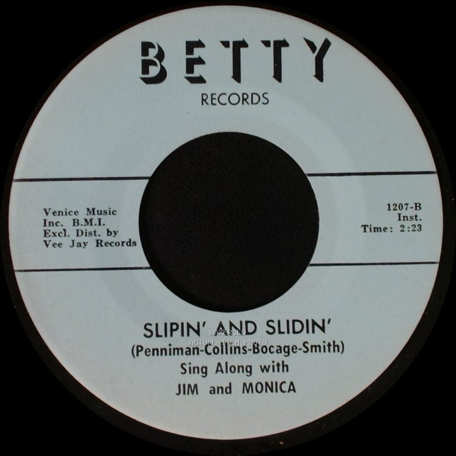 Jim And Monica - Slipin' And Slidin' / Slipin' And Slidin' side B