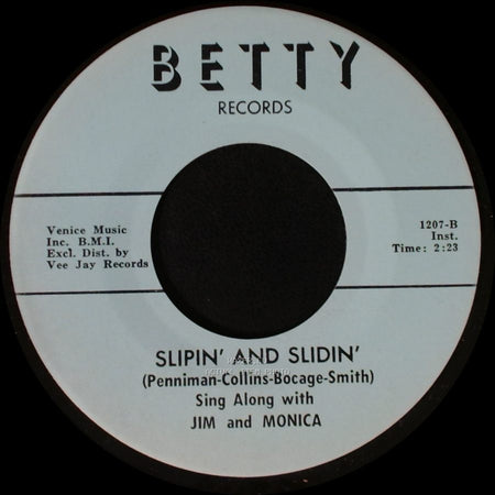Jim And Monica - Slipin' And Slidin' / Slipin' And Slidin' side B