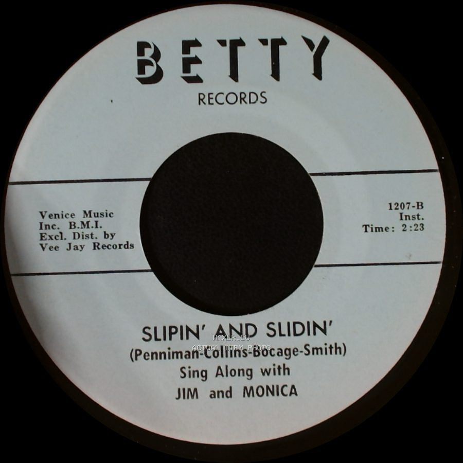 Jim And Monica - Slipin' And Slidin' / Slipin' And Slidin' side B