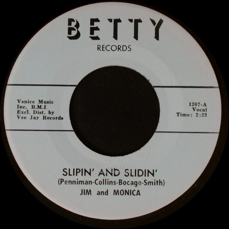 Jim And Monica - Slipin' And Slidin' / Slipin' And Slidin' side A