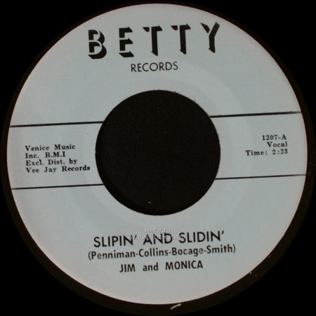 Jim And Monica - Slipin' And Slidin' / Slipin' And Slidin' side A
