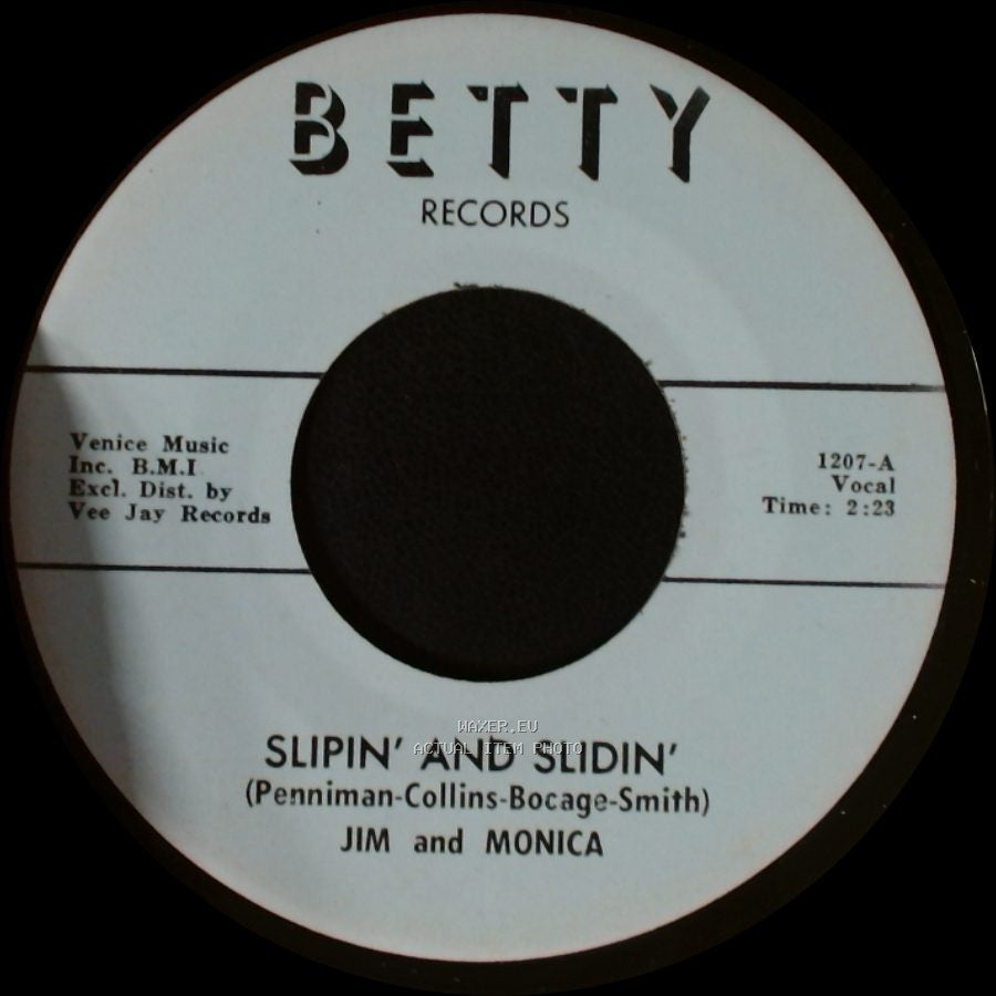 Jim And Monica - Slipin' And Slidin' / Slipin' And Slidin' side A