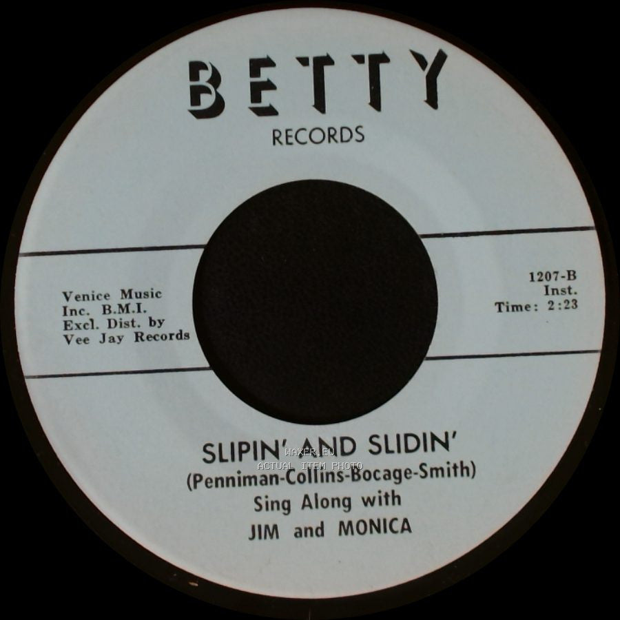 Jim And Monica - Slipin' And Slidin' / Slipin' And Slidin' side B