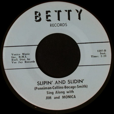 Jim And Monica - Slipin' And Slidin' / Slipin' And Slidin' side B